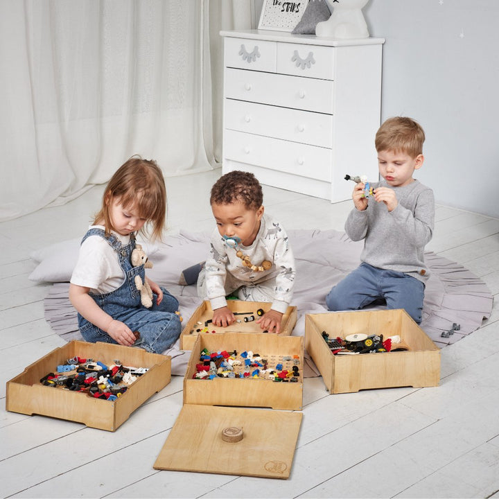 3in1 Montessori Shelves Set: Bookshelf + Toy Shelf + Lego sorter | | Goodevas CA
