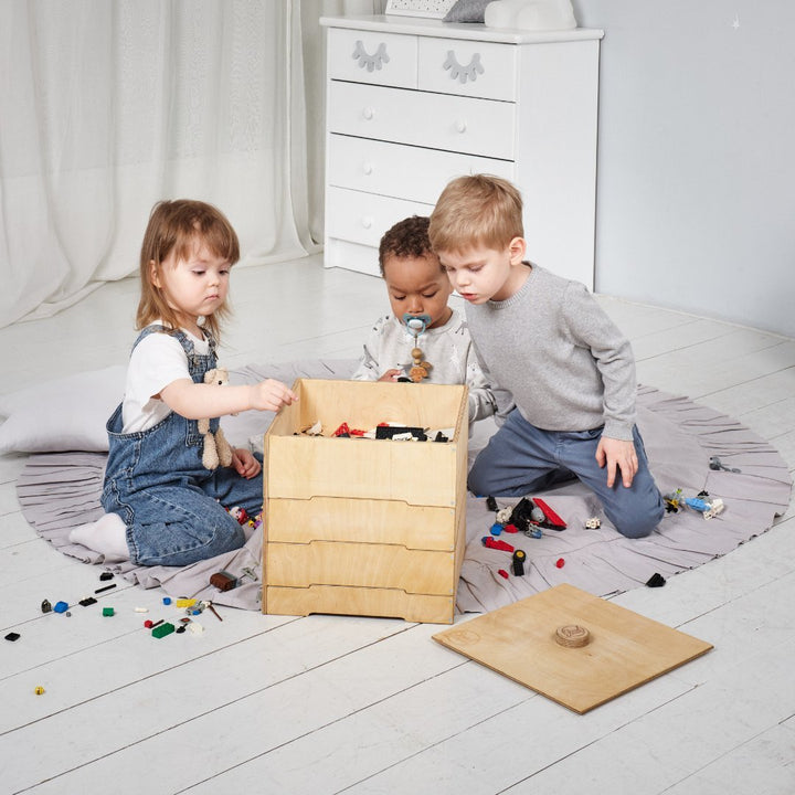 3in1 Montessori Shelves Set: Bookshelf + Toy Shelf + Lego sorter | | Goodevas CA