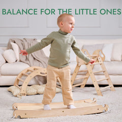 4in1 Montessori Climbing Set: Pikler Triangle, Arch, Slide Board, and Cushion for Toddlers (1–3 Years) | | Goodevas CA