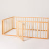 Twin Size Bed Frame for Toddlers with Fence