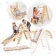 Ensemble d'Escalade Montessori 6en1 : Échelle Triangulaire + Arche/Rocker + Toboggan/Rampe + Filet + Coussin + Ajout Artistique