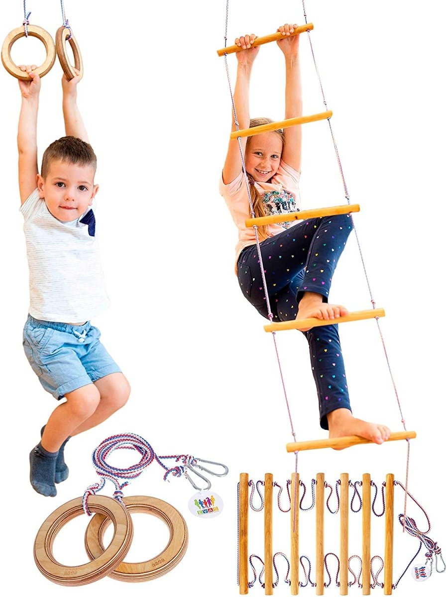 Climbing rope ladder for kids 3 - 9 y.o. | Single Swing | Goodevas