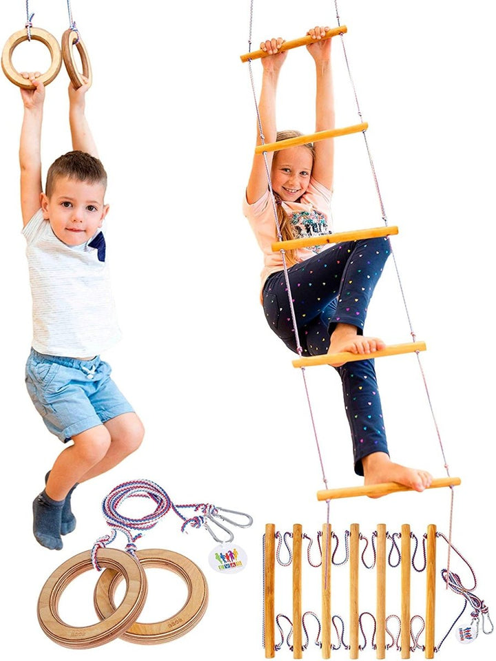 Climbing rope ladder for kids 3 - 9 y.o. | Single Swing | Goodevas