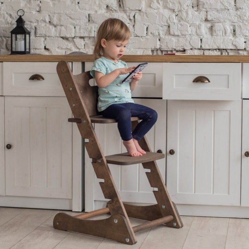 Growing Chair for Babies – Kitchen Helper Tower - Chocolate | Growing chairs | Goodevas