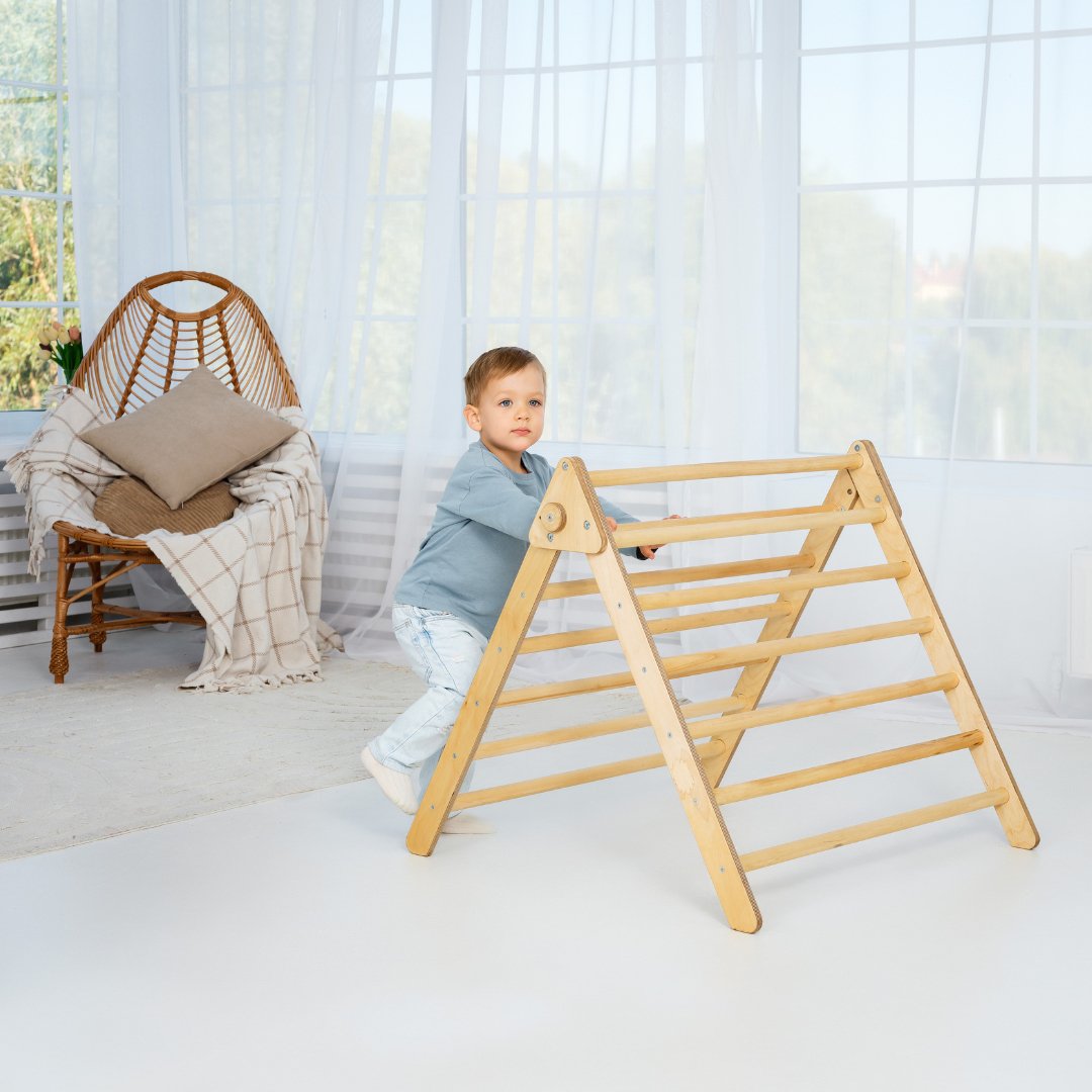 Indoor Montessori Triangle Climbing Ladder for Toddlers 1 - 7 y.o. | | Goodevas CA