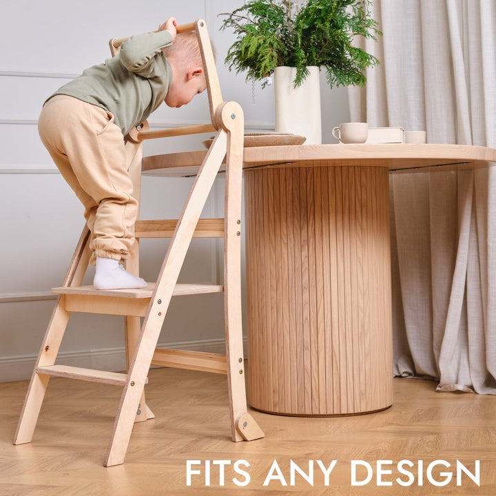 Learning Tower: Foldable Step Stool for Toddlers - Beige | | Goodevas