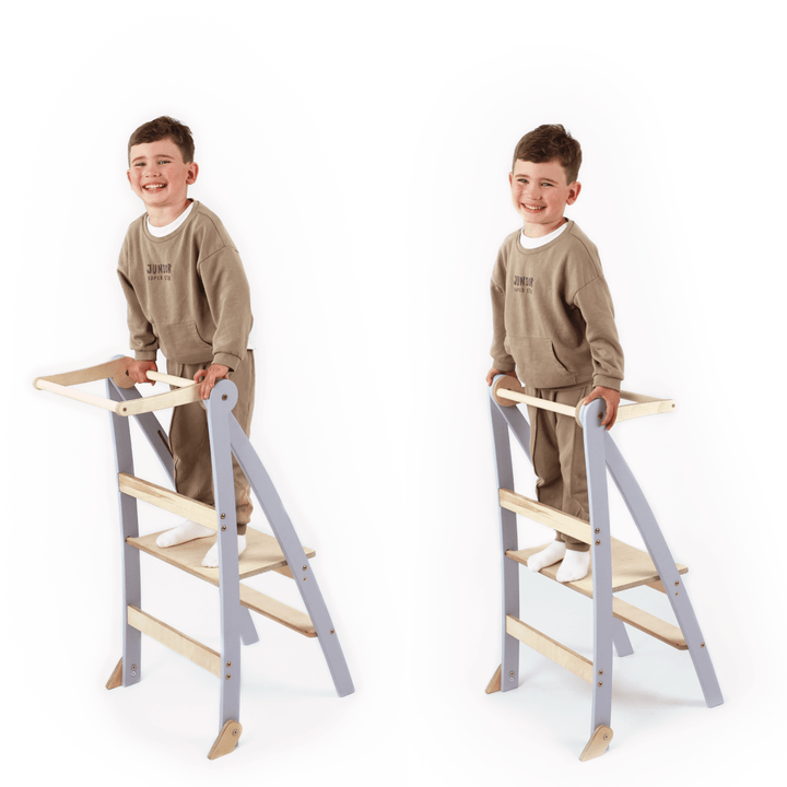 Learning Tower: Foldable Step Stool for Toddlers - Gray | | Goodevas