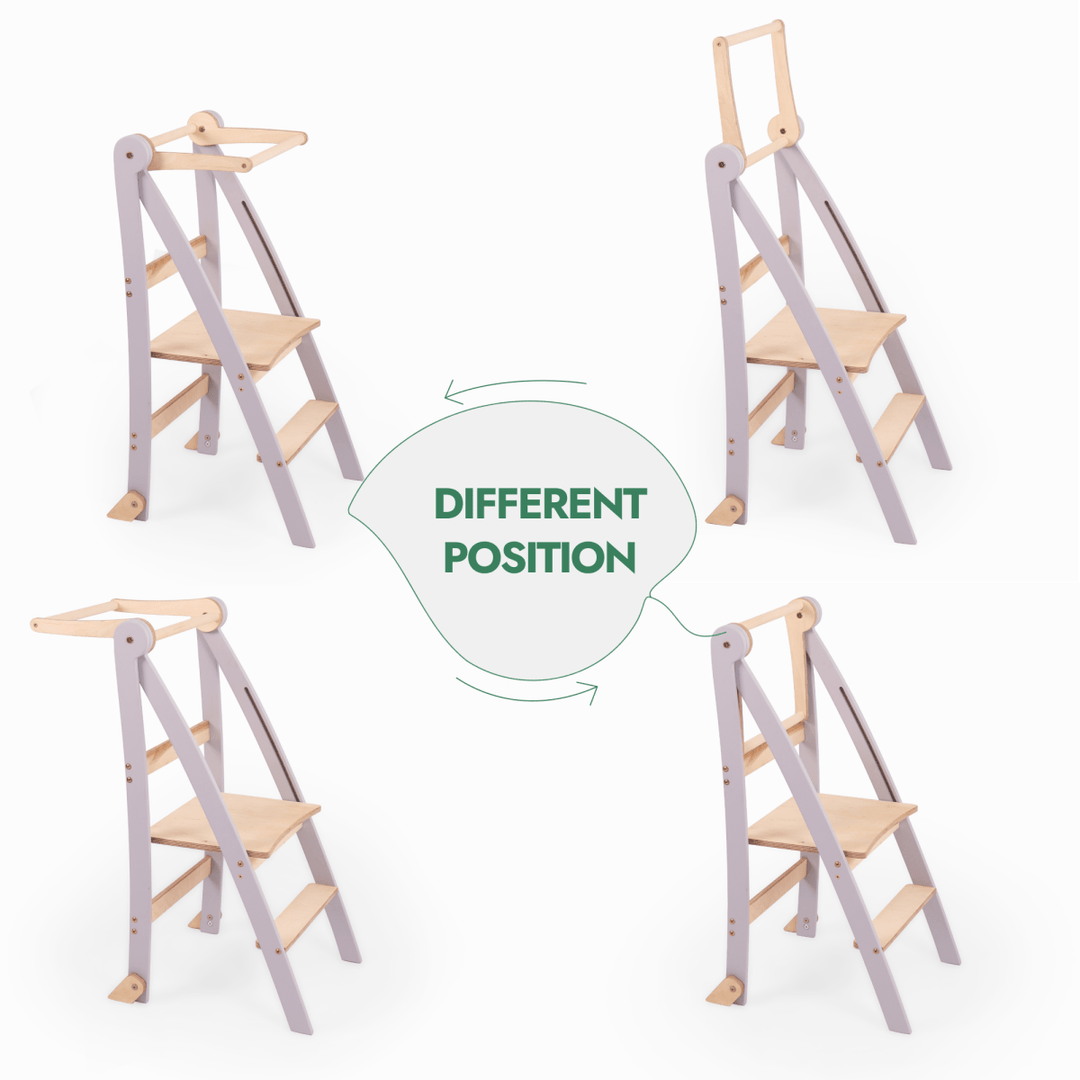 Learning Tower: Foldable Step Stool for Toddlers - Gray | | Goodevas