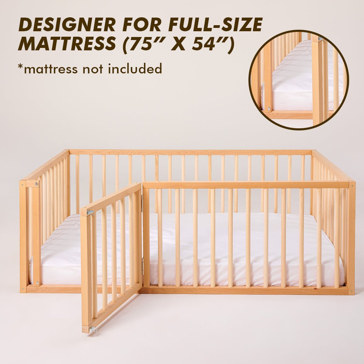 Montessori Bed For Kids and Toddlers from 6 month (US Full Size) | Beds | Goodevas