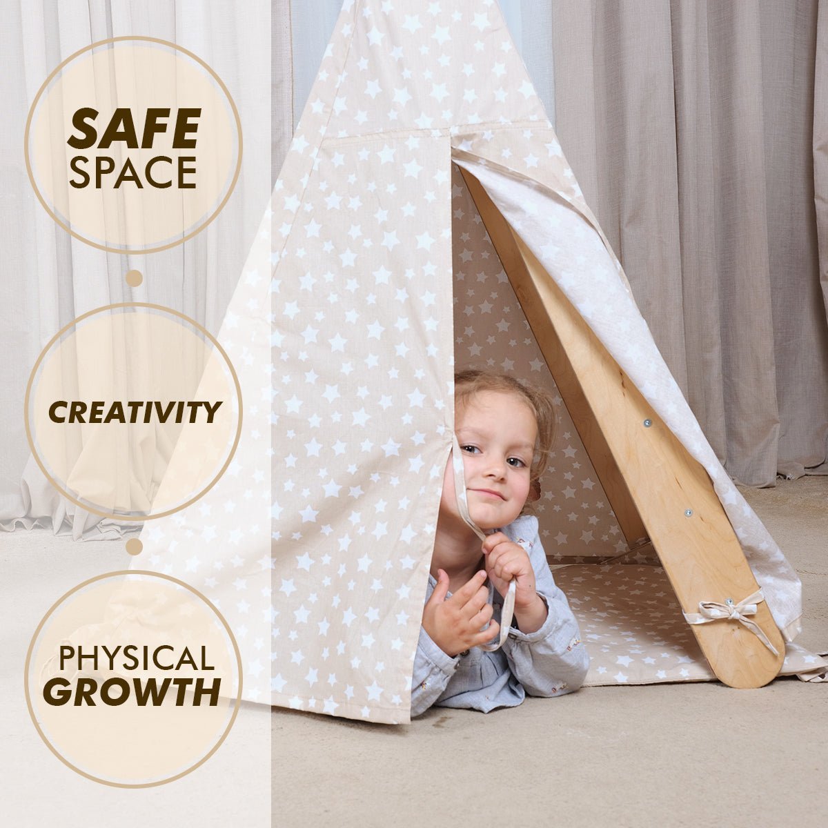 Play Tent Cover with Mat for Climbing Triangle Ladder | Climbing Accessories | Goodevas