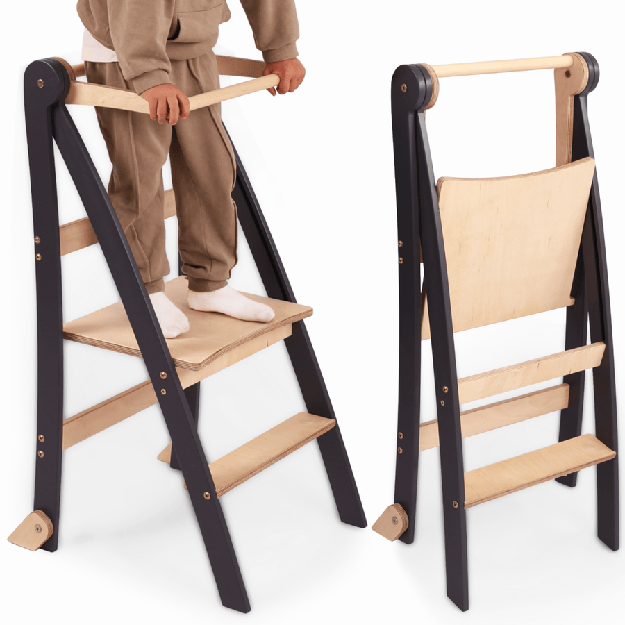 Toddler Learning Tower: Step stool for Kids - Graphite | | Goodevas