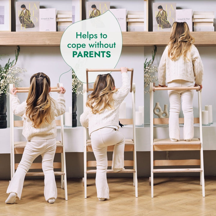 Toddler Tower: Foldable Step Stool for Toddlers - Gray | | Goodevas