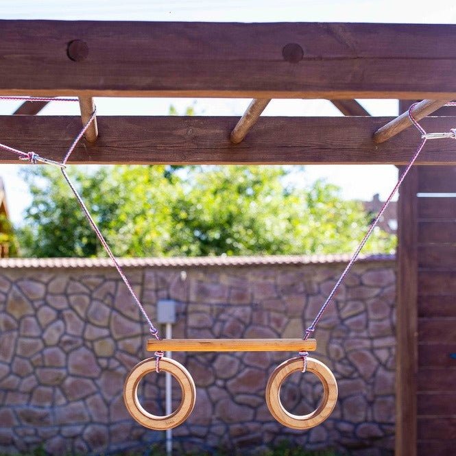 Trapeze swing bar with rings | Single Swing | Goodevas