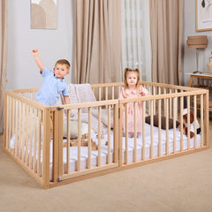 Twin Size Bed Frame for Toddlers with Fence | Beds | Goodevas