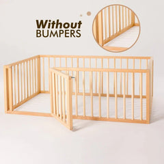 Twin Size Bed Frame for Toddlers with Fence | Beds | Goodevas