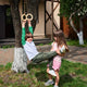 Wooden gymnastic rings for kids