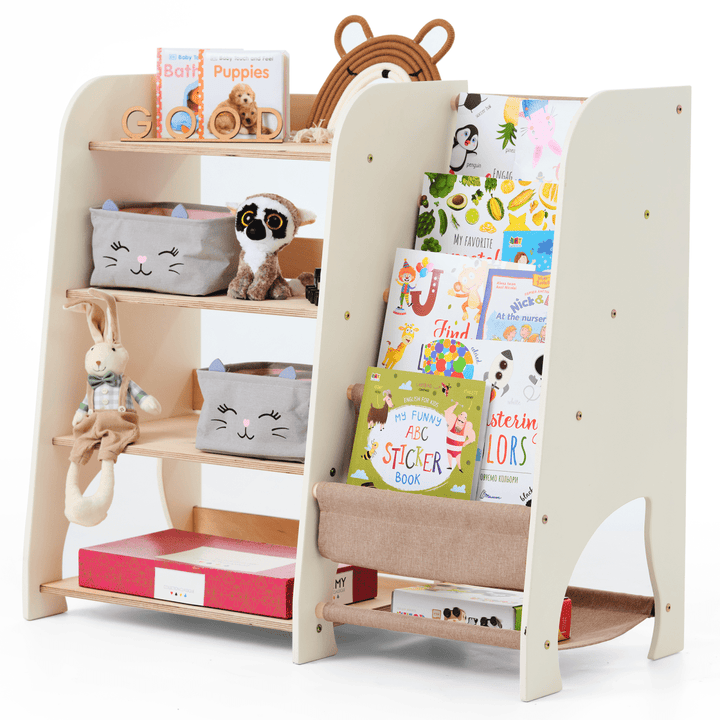 Wooden Montessori Shelves for Toddler 2in1: Bookshelf & Toy Shelving | | Goodevas CA