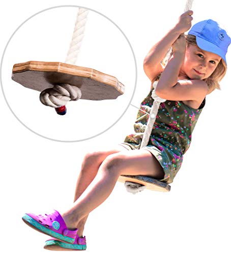 Wooden rope swing for kids