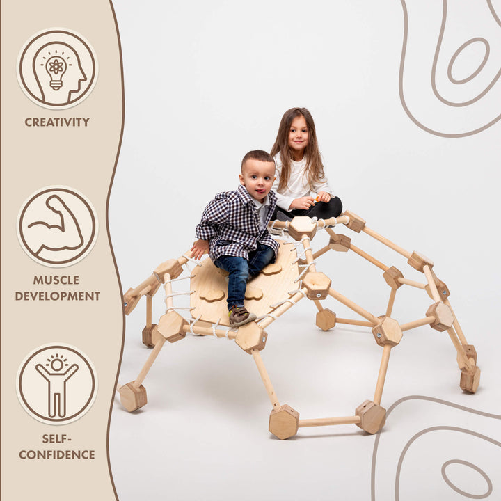 Wooden Climbing Frame Geodome / Climbing Dome for Kids 2-6 y.o.