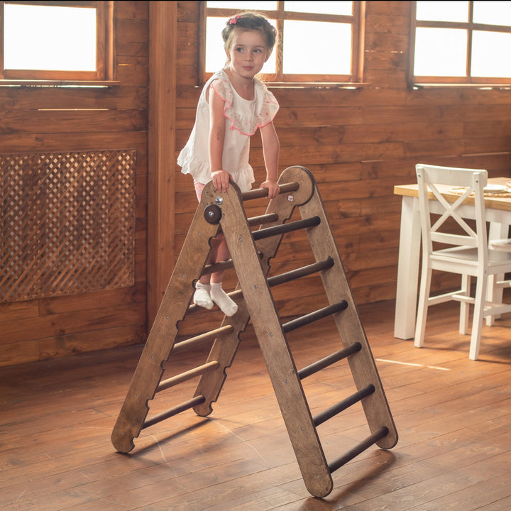 Triangle Ladder - Montessori Climber for Toddlers 1-7 y.o. – Chocolate
